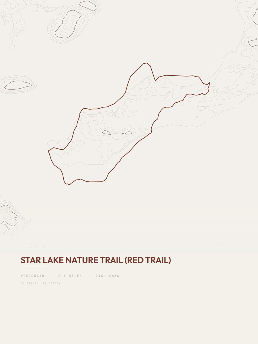Star Lake Nature Trail Topographic print