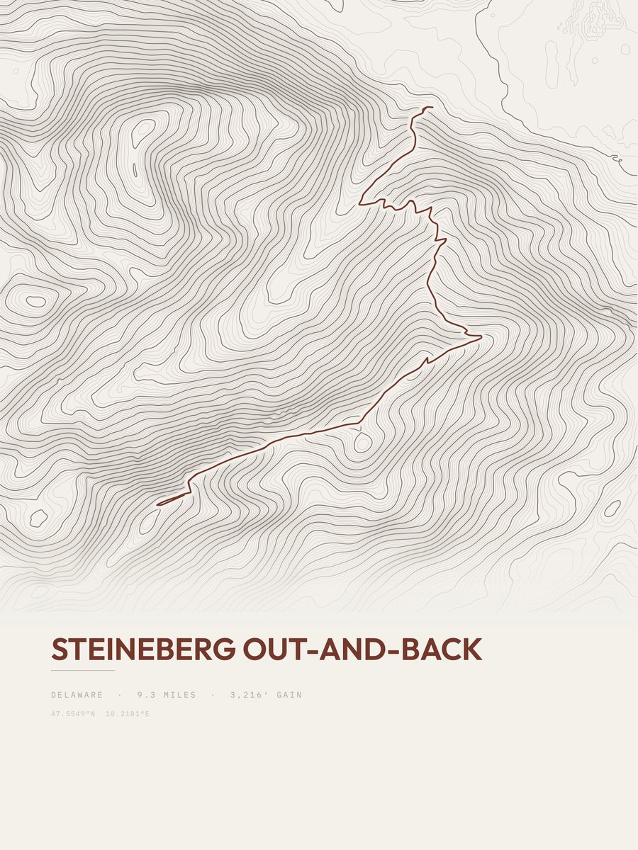 Steineberg Topographic print