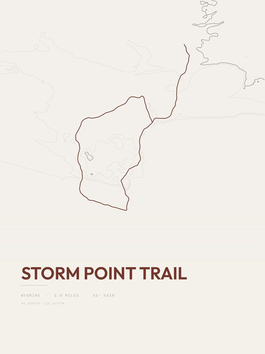 Storm Point Trail topographic trail print