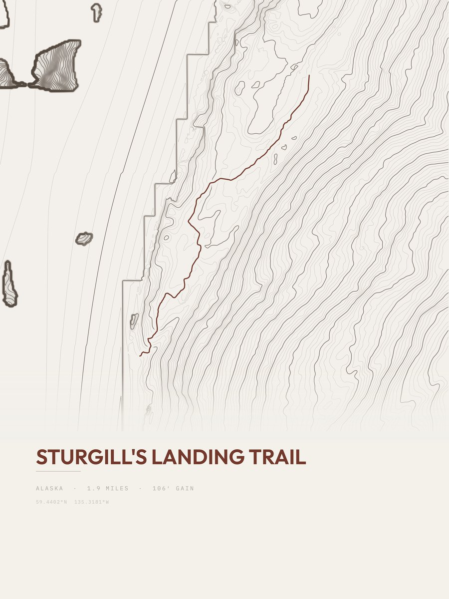 Sturgill's Landing Trail Topographic print