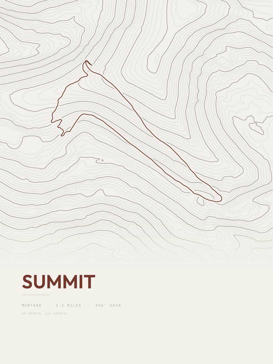 Summit Topographic print