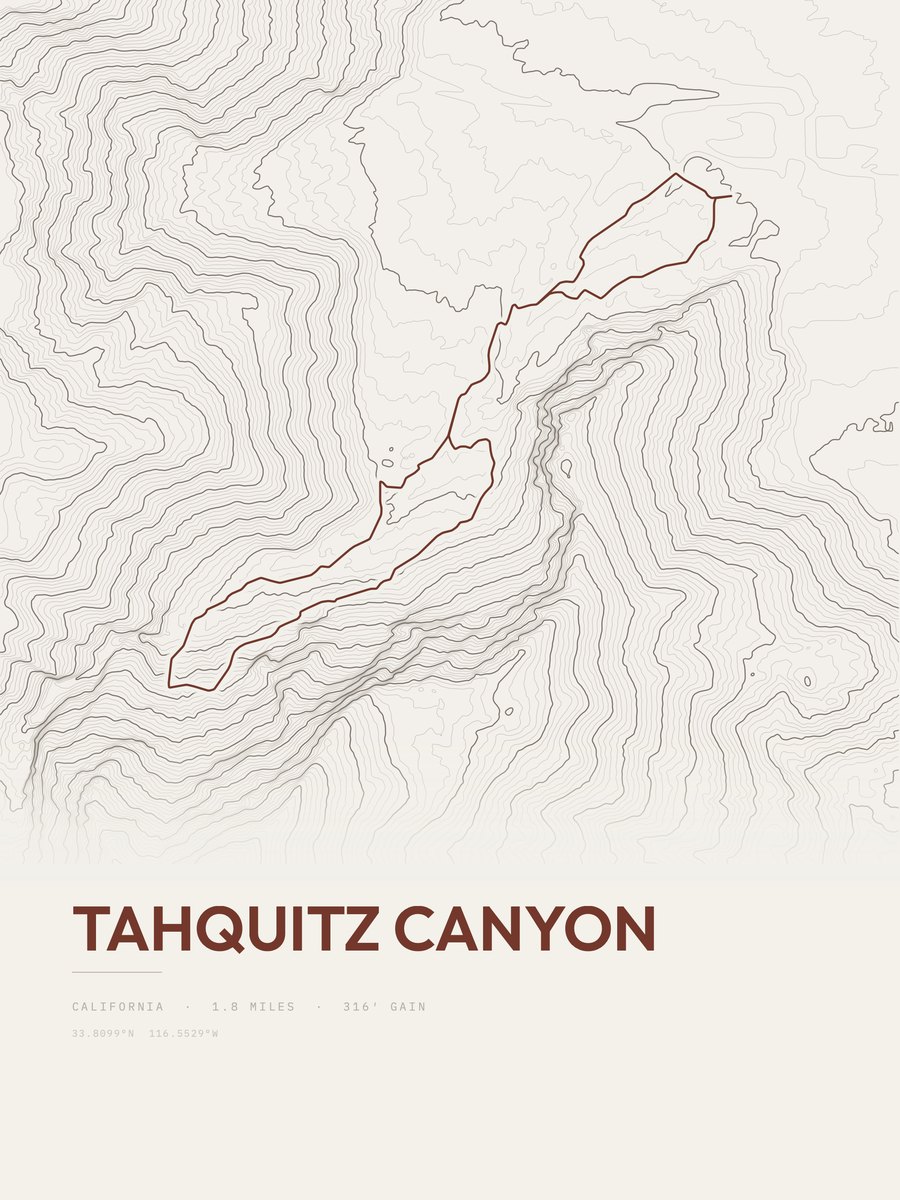 Tahquitz Canyon Topographic print