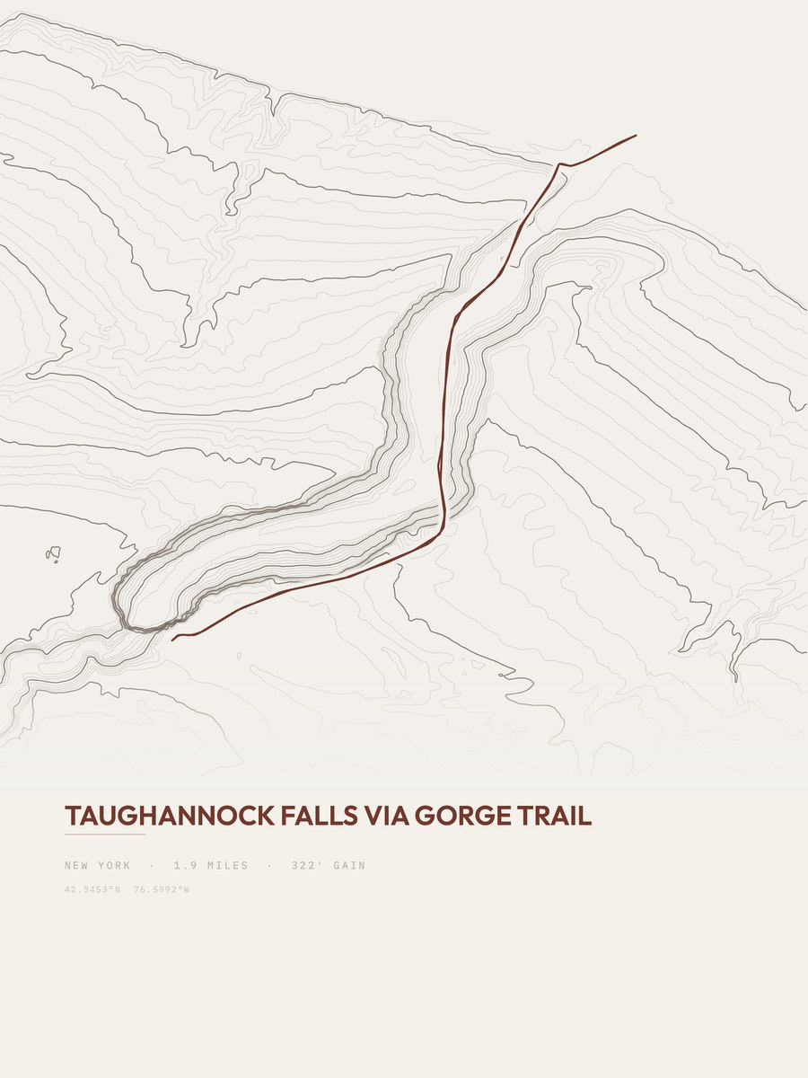 Taughannock Falls Topographic print
