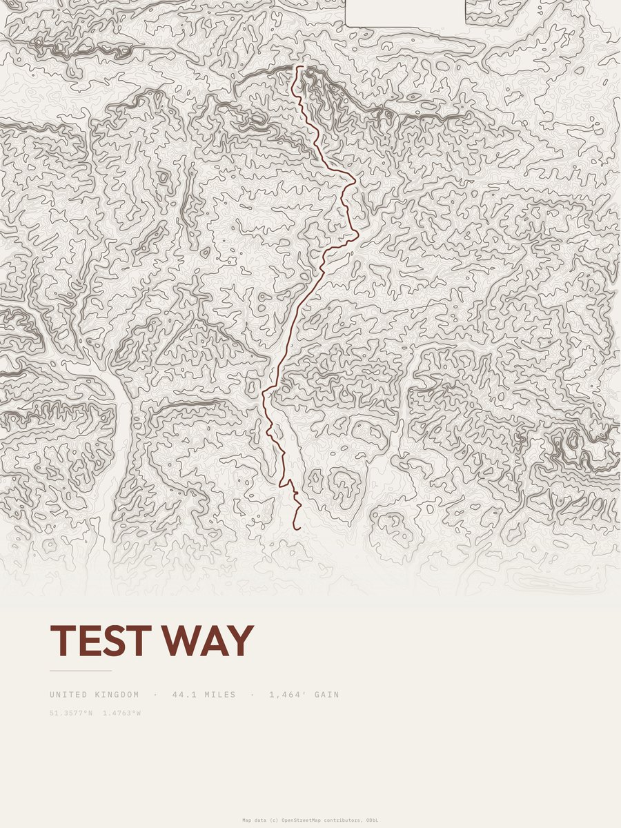 Test Way Topographic print