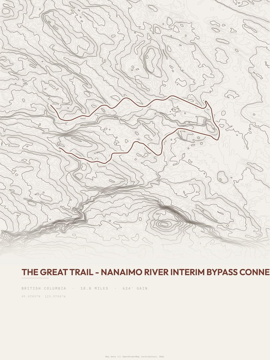 The Great Trail Topographic print