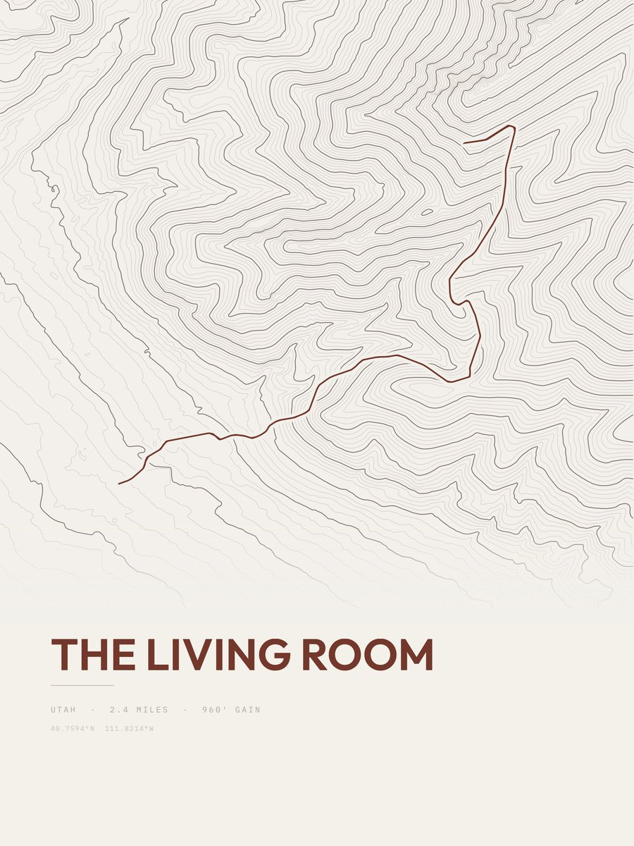 The Living Room Topographic print