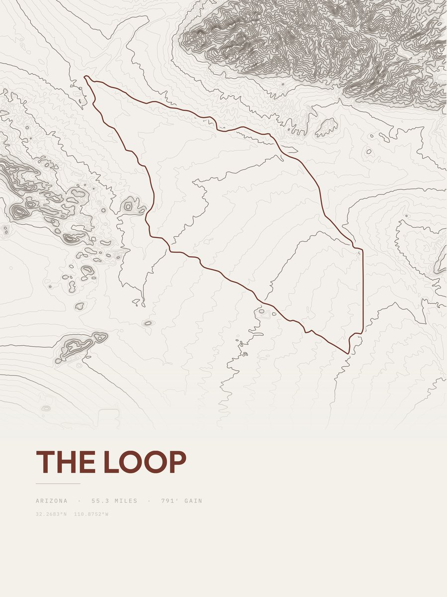 The Loop Topographic print