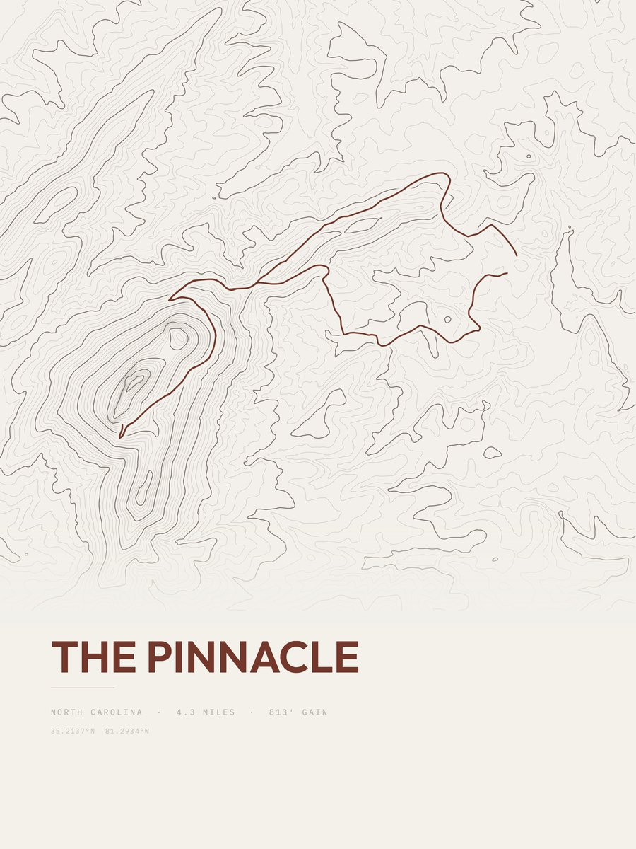 The Pinnacle Topographic print