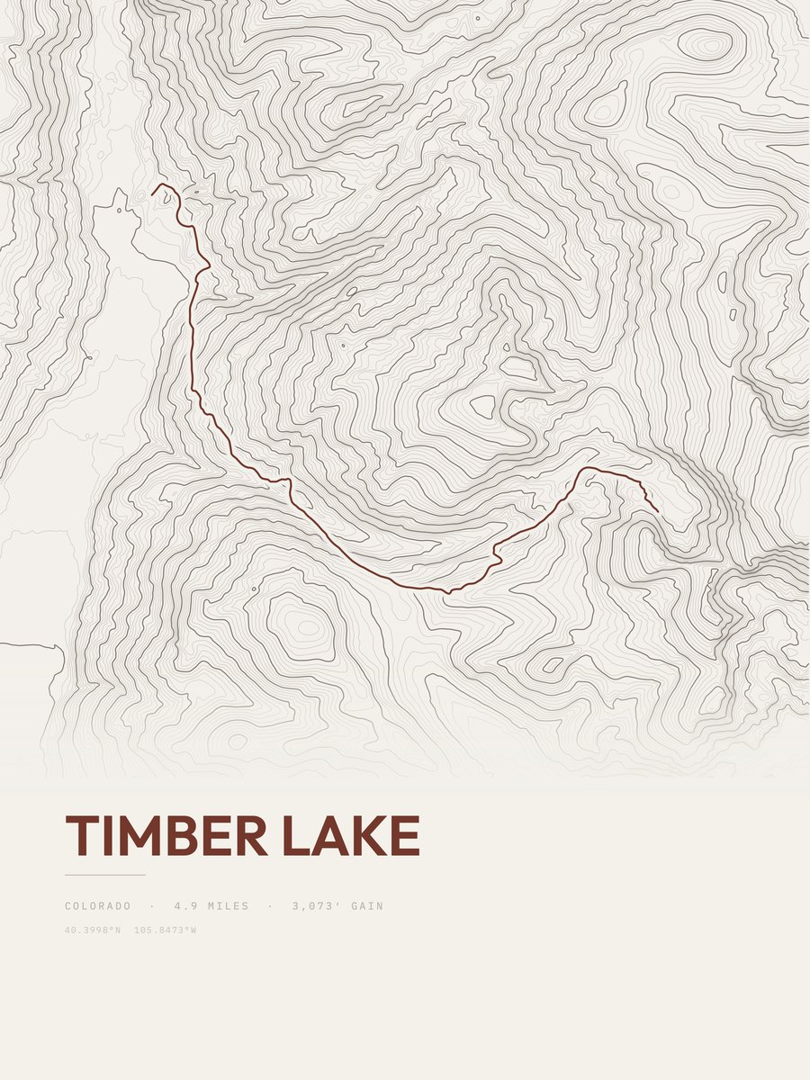 Timber Lake Topographic print