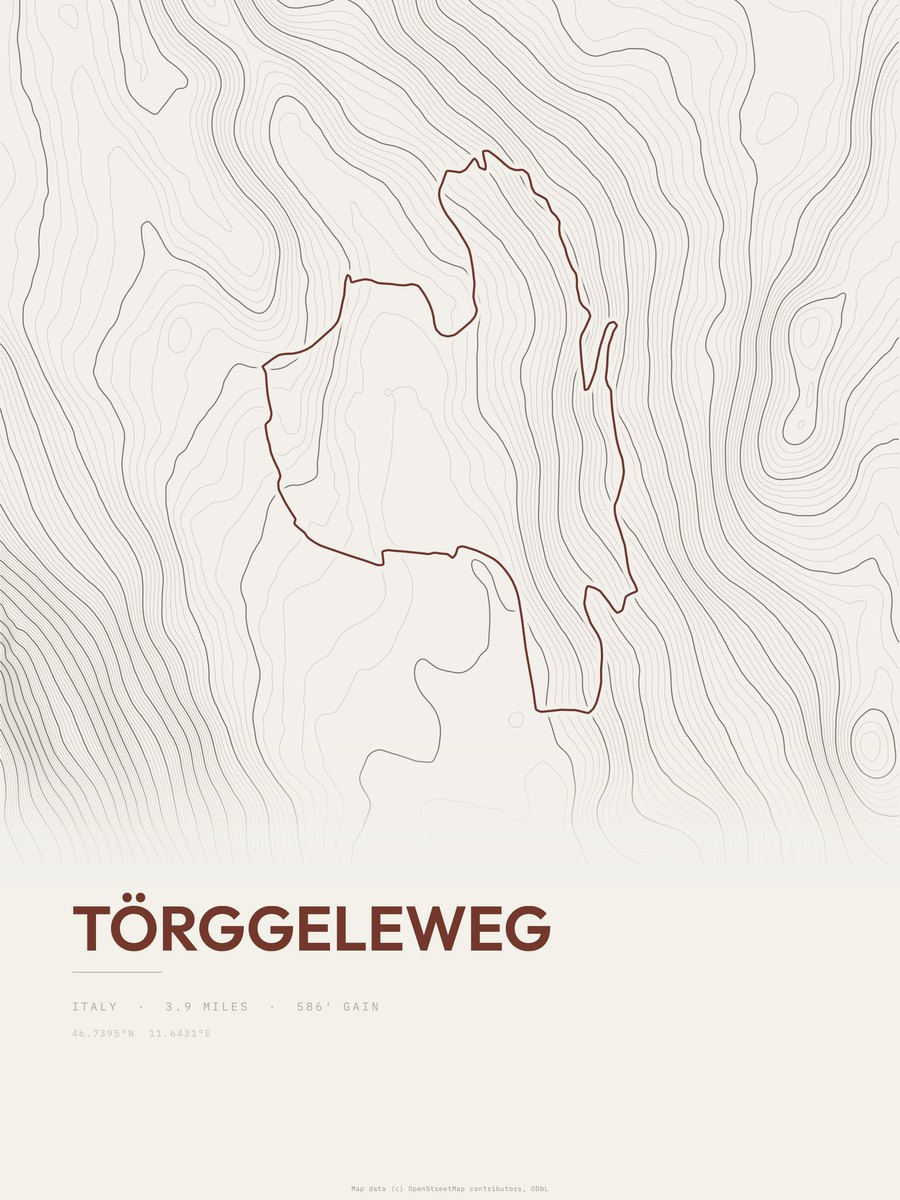 Törggeleweg Topographic print
