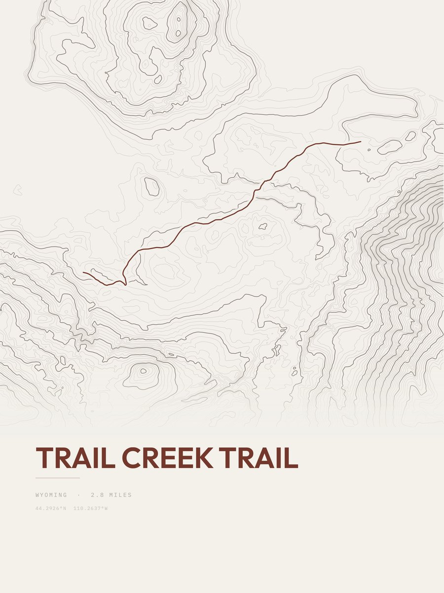 Trail Creek Trail Topographic print