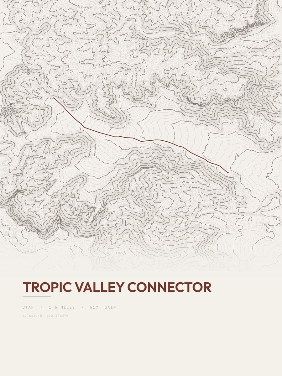 Tropic Valley Connector Topographic print