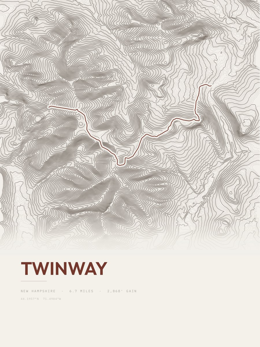 Twinway Topographic print