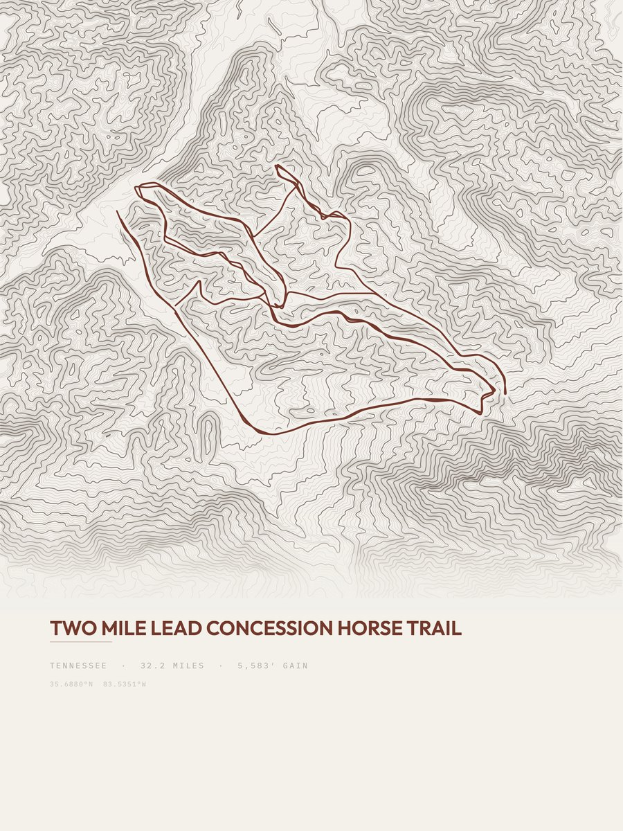 Two Mile Lead Topographic print