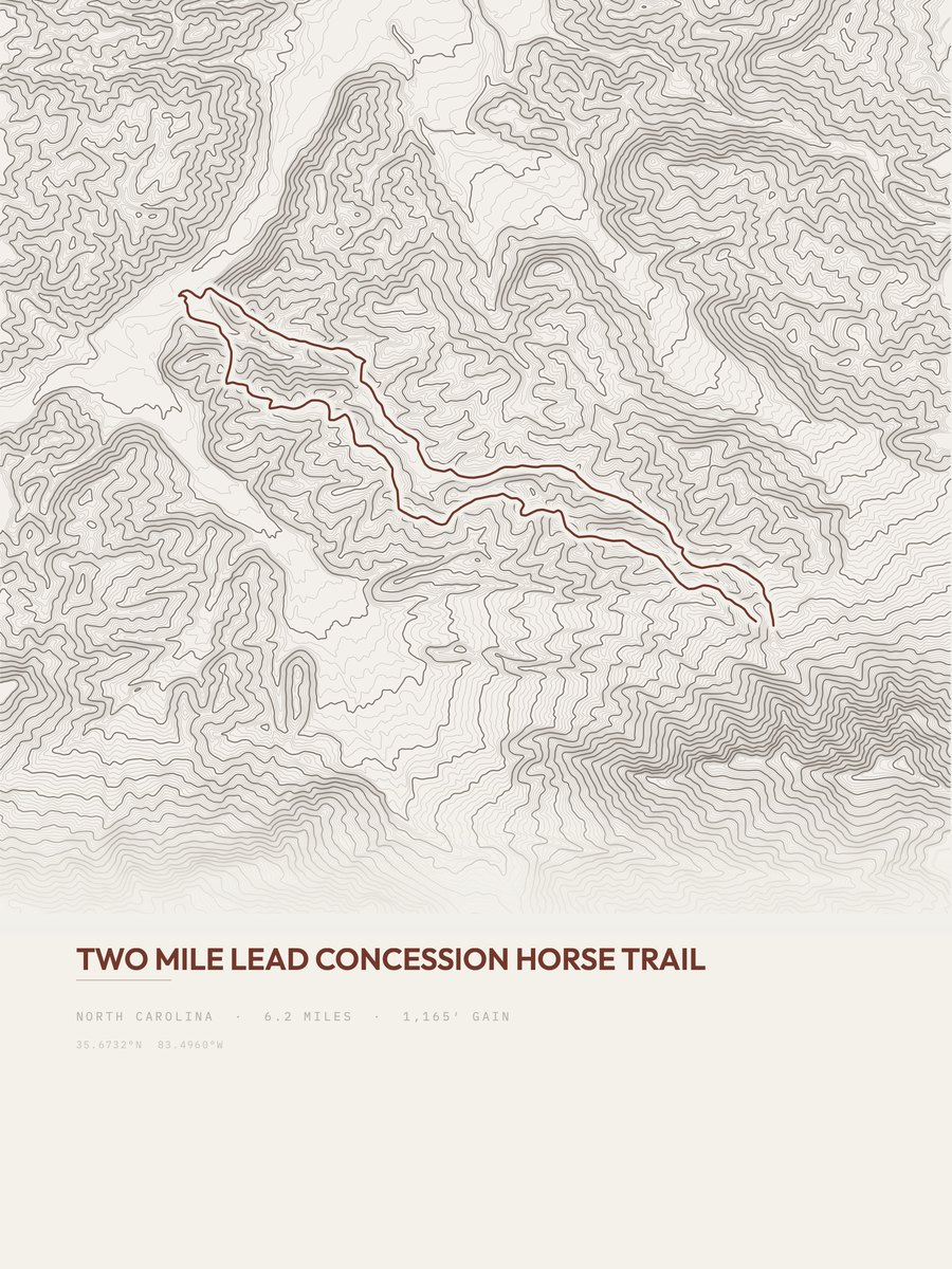 Two Mile Lead Topographic print