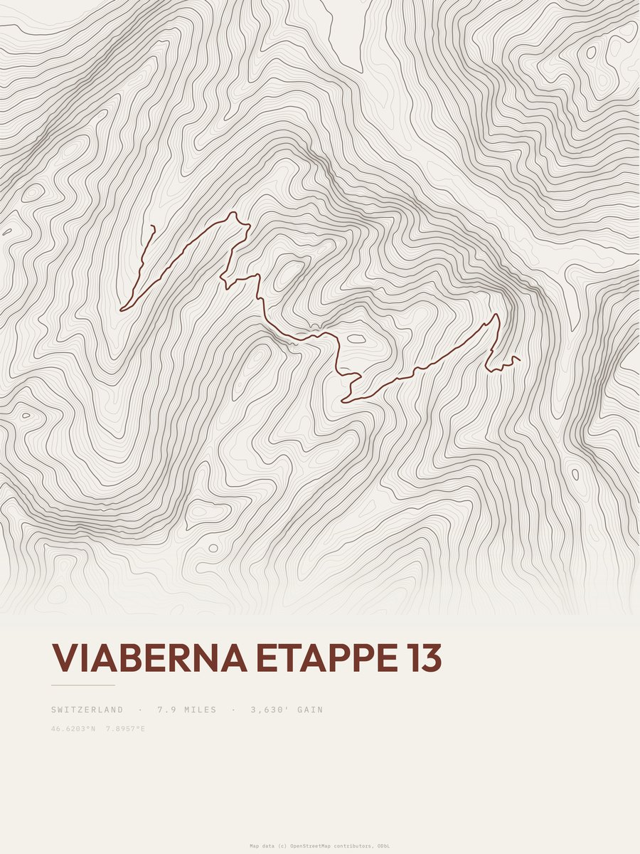 ViaBerna Topographic print