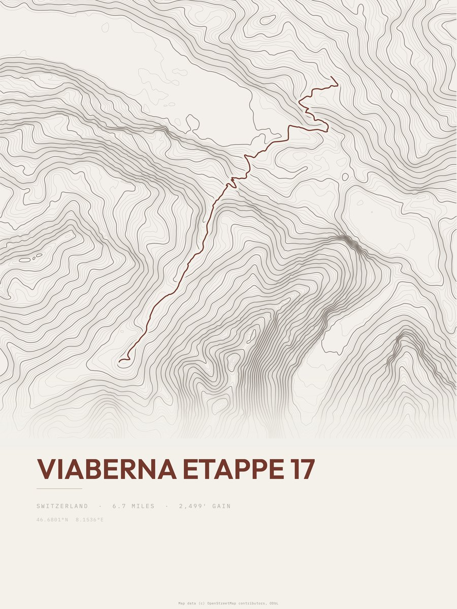 ViaBerna Topographic print