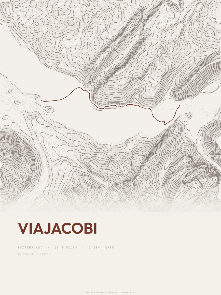 ViaJacobi Topographic print