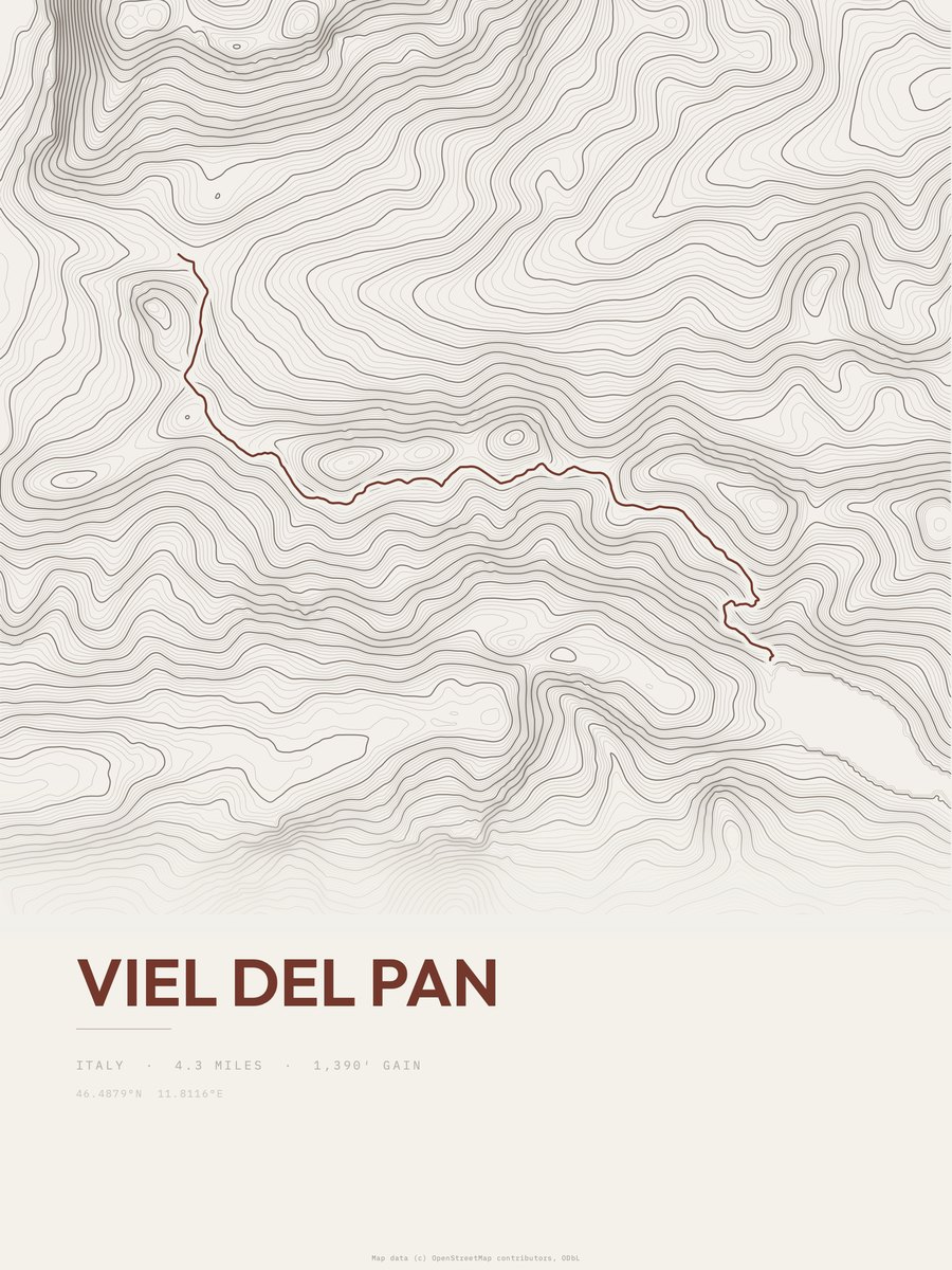 Viel del Pan Topographic print