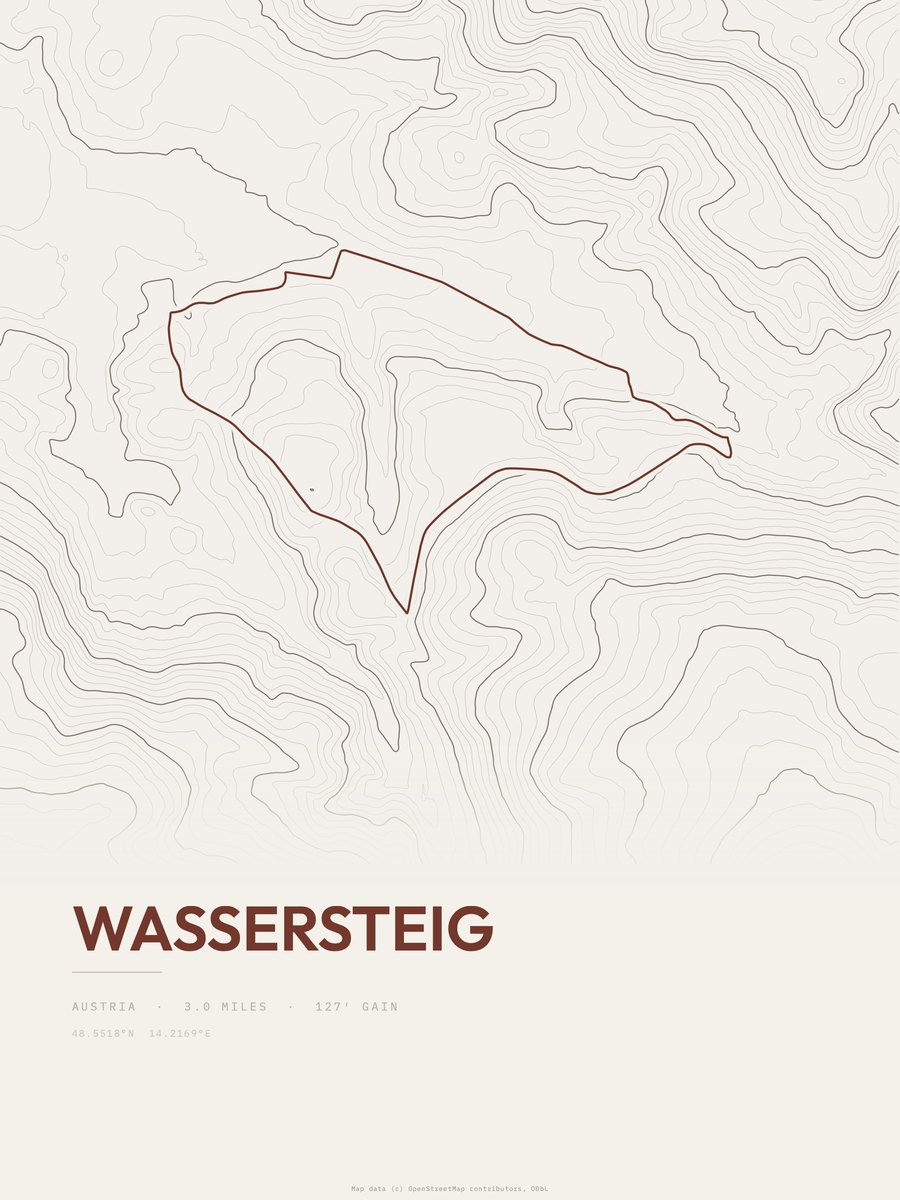 Wassersteig Topographic print