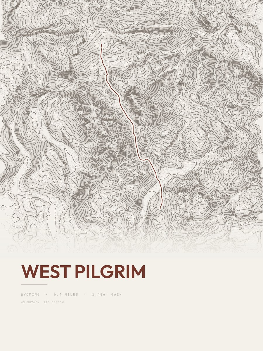 West Pilgrim Topographic print