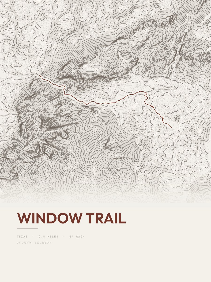 Window Trail Topographic print