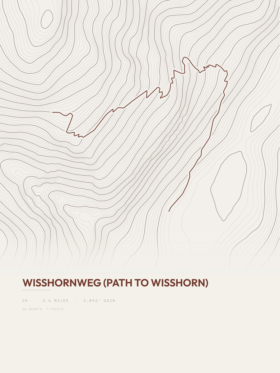 Wisshornweg Topographic print
