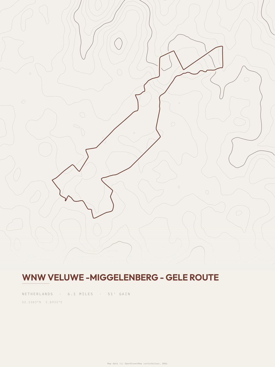 Miggelenberg topographic trail print