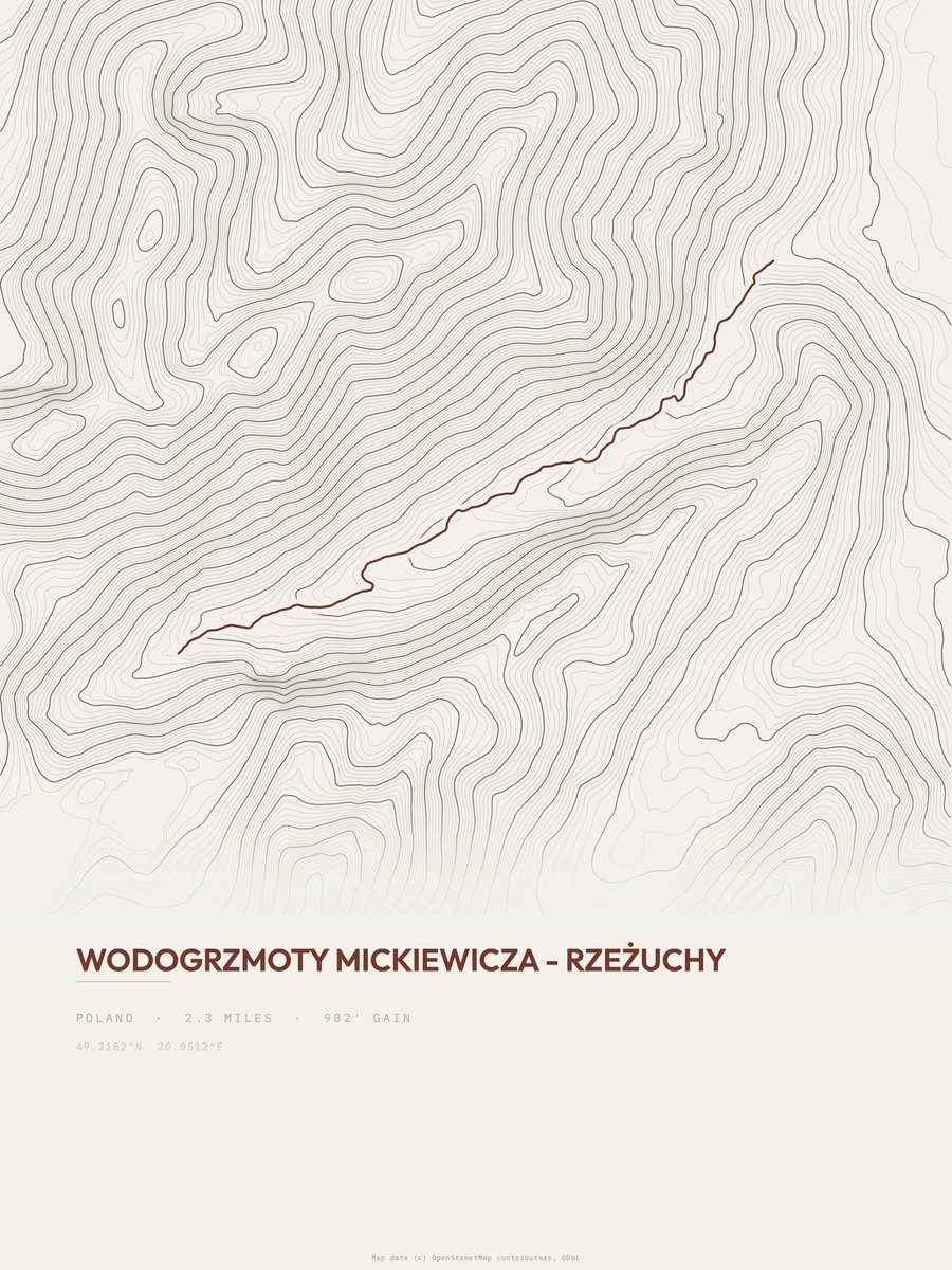 Rzeżuchy Topographic print