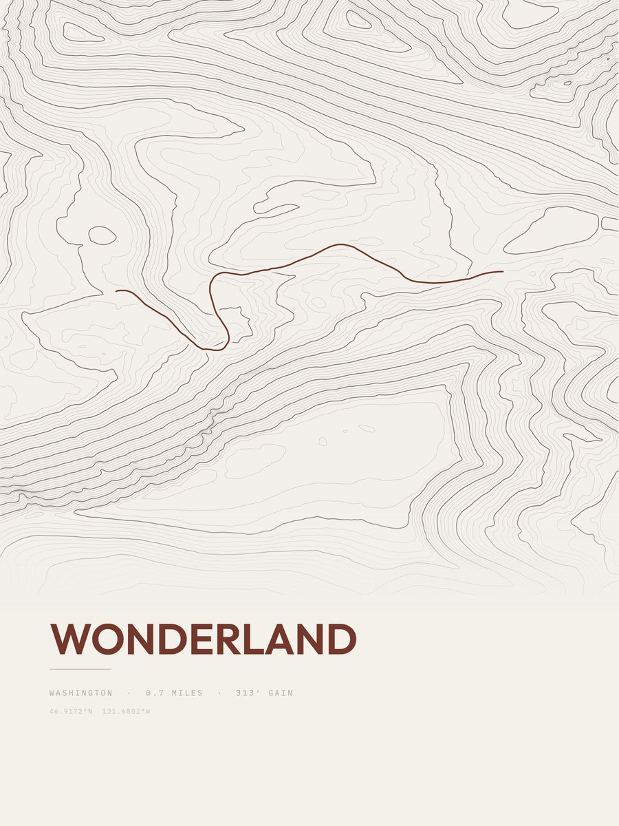 Wonderland Topographic print
